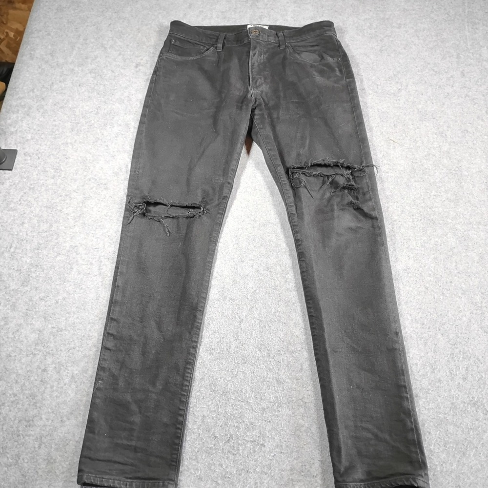 AGOLDE Mens Distressed Slim Jeans Black A615B-786 Size‎ 32x31 Made in USA